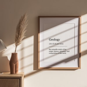 Geology Print | Geology Wall Art | Geology Digital Print | Geology Definition | Word Art Print