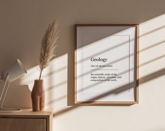 Geology Print | Geology Wall Art | Geology Digital Print | Geology Definition | Word Art Print