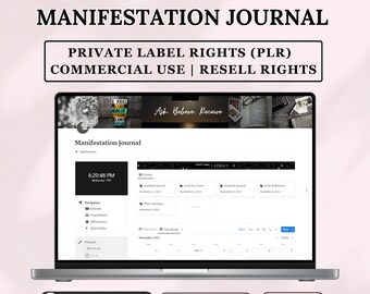 PLR Notion Manifestation Journal: Dream Life Planner (Commercial Use)