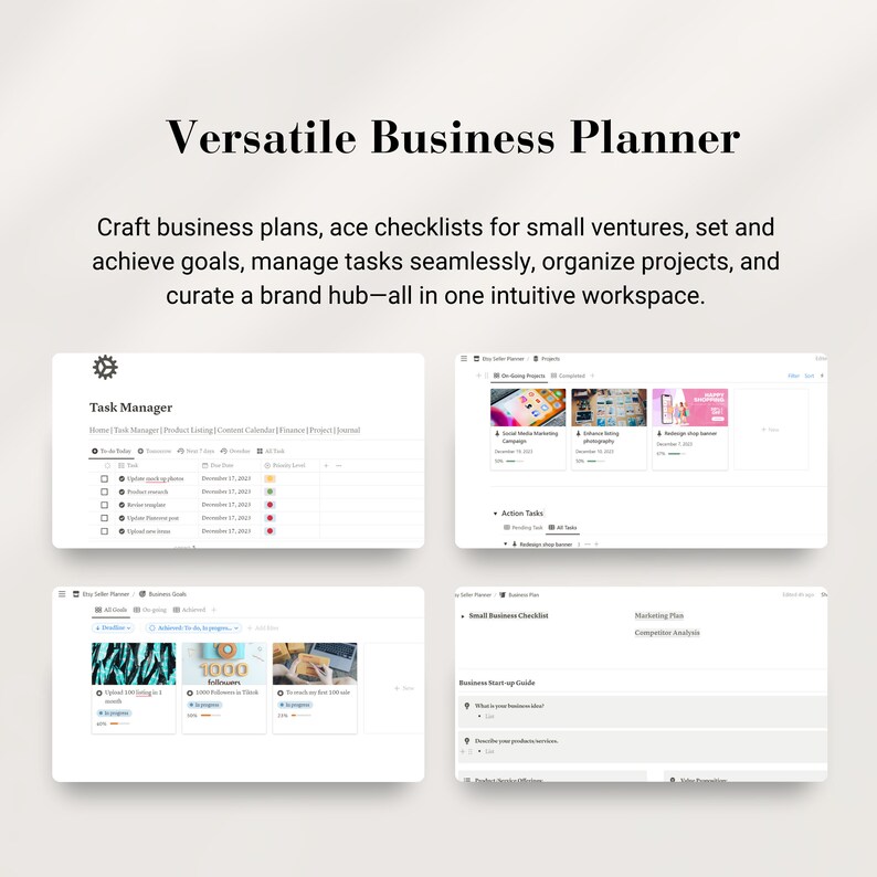Etsy Seller Planner Notion Template: PLR Resell Rights (Digital) image 6