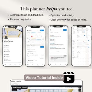 Notion Work Planner Template: Daily Task & Project Management (Digital Download) image 8