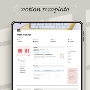 Notion Work Planner Template: Daily Task & Project Management (Digital Download) image 11