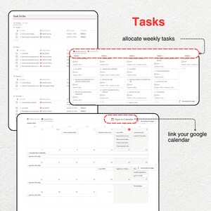 May include: A printable planner page with a calendar and a to-do list. The calendar is for October 2024 and the to-do list is divided into sections for "All Tasks", "Today", "Tomorrow", "Appointments", "Upcoming", and "Schedule". The page also includes a section for "Weekly Overview" with a grid for allocating tasks for each week of the month. The text "Open in Calendar" is highlighted in red.