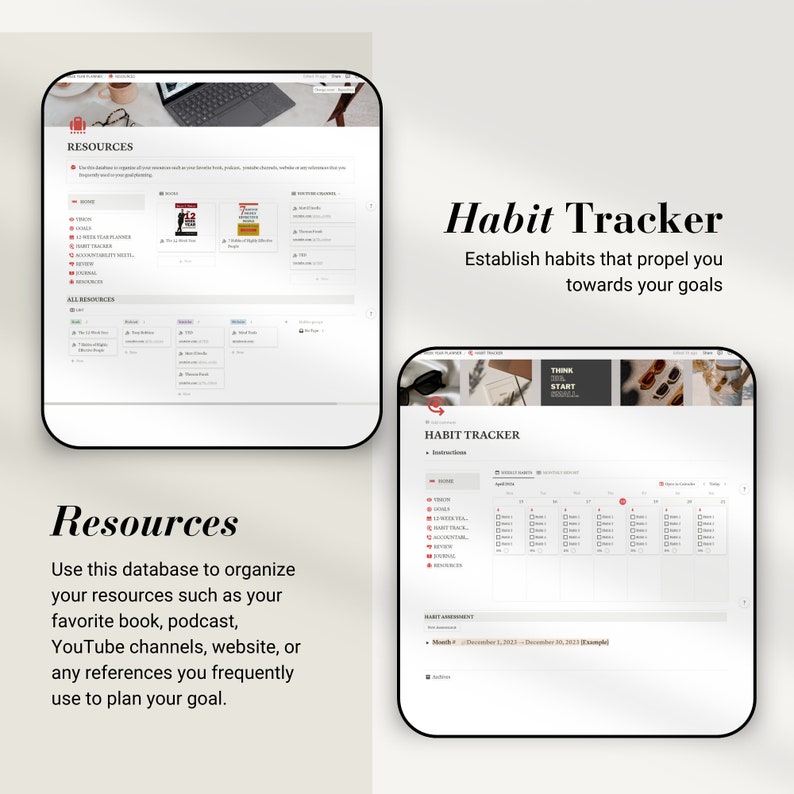 Notion 12 Week Year Planner Notion Goal Template 12 Week Year Scorecard
