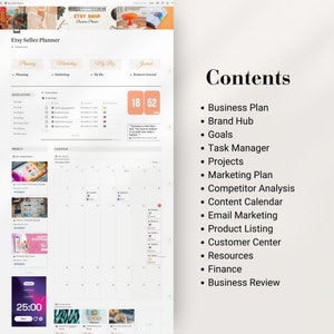 Etsy Seller Planner Notion Template: PLR Resell Rights (Digital) image 2