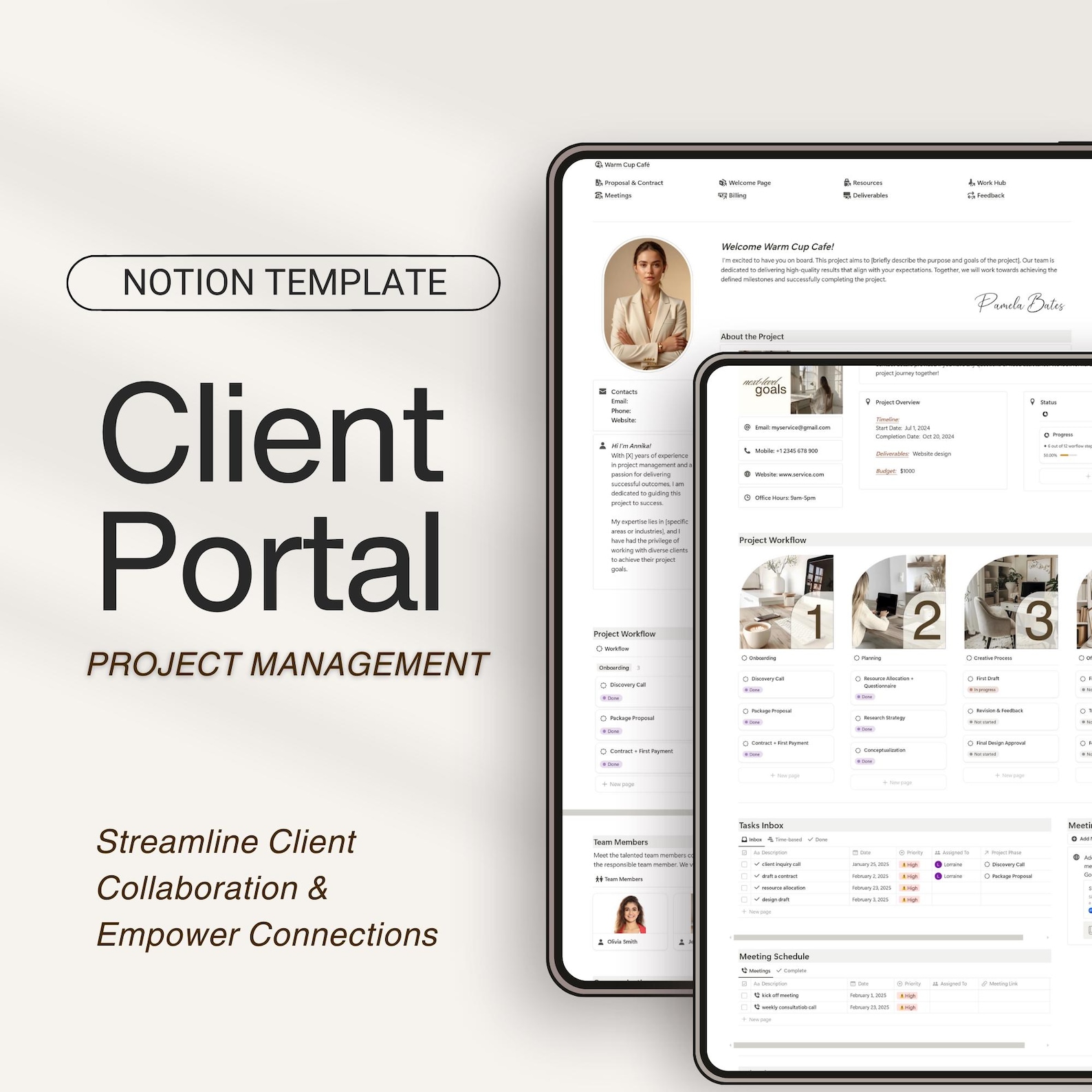 Notion Client Portal Template: Business Dashboard, Project Management ...