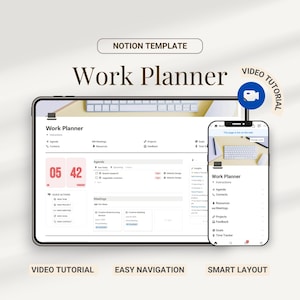 Notion Template Work Planner Notion Daily Task and Project Management Notion Freelance Work Dashboard Time Tracker Productivity Tool