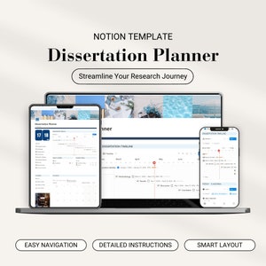 Phd Dissertation Notion Template Etsy
