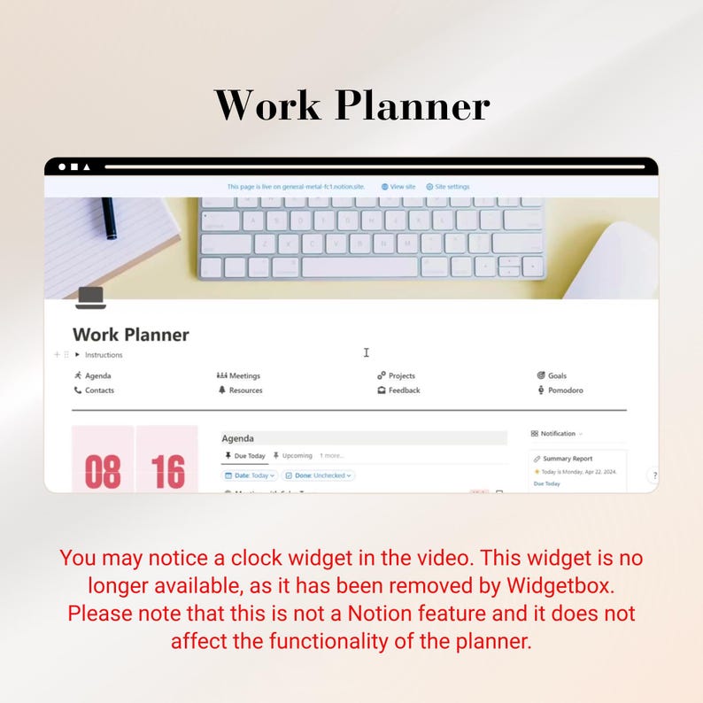Notion Work Planner Template: Daily Task & Project Management (Digital Download) image 10
