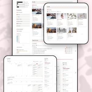 May include: A screenshot of a website with a goal planner. The website has a calendar, a list of goals, and a to-do list. The website is designed to help users track their progress towards their goals.