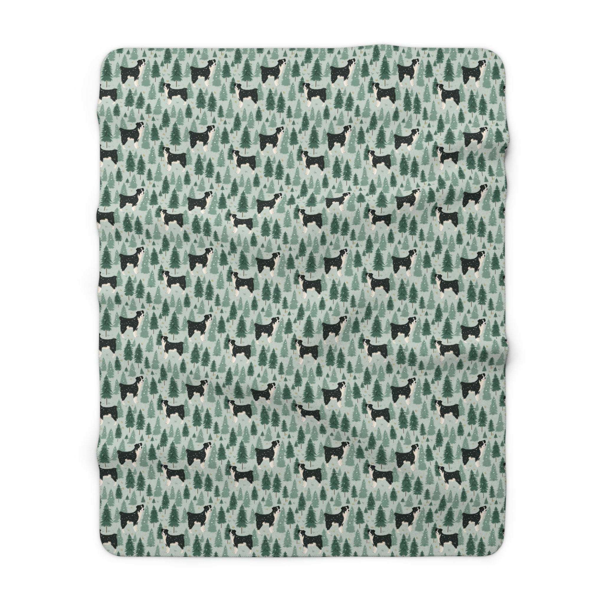 Border Collie Christmas Blanket, Dog Christmas Blanket, Dog Lover Gift