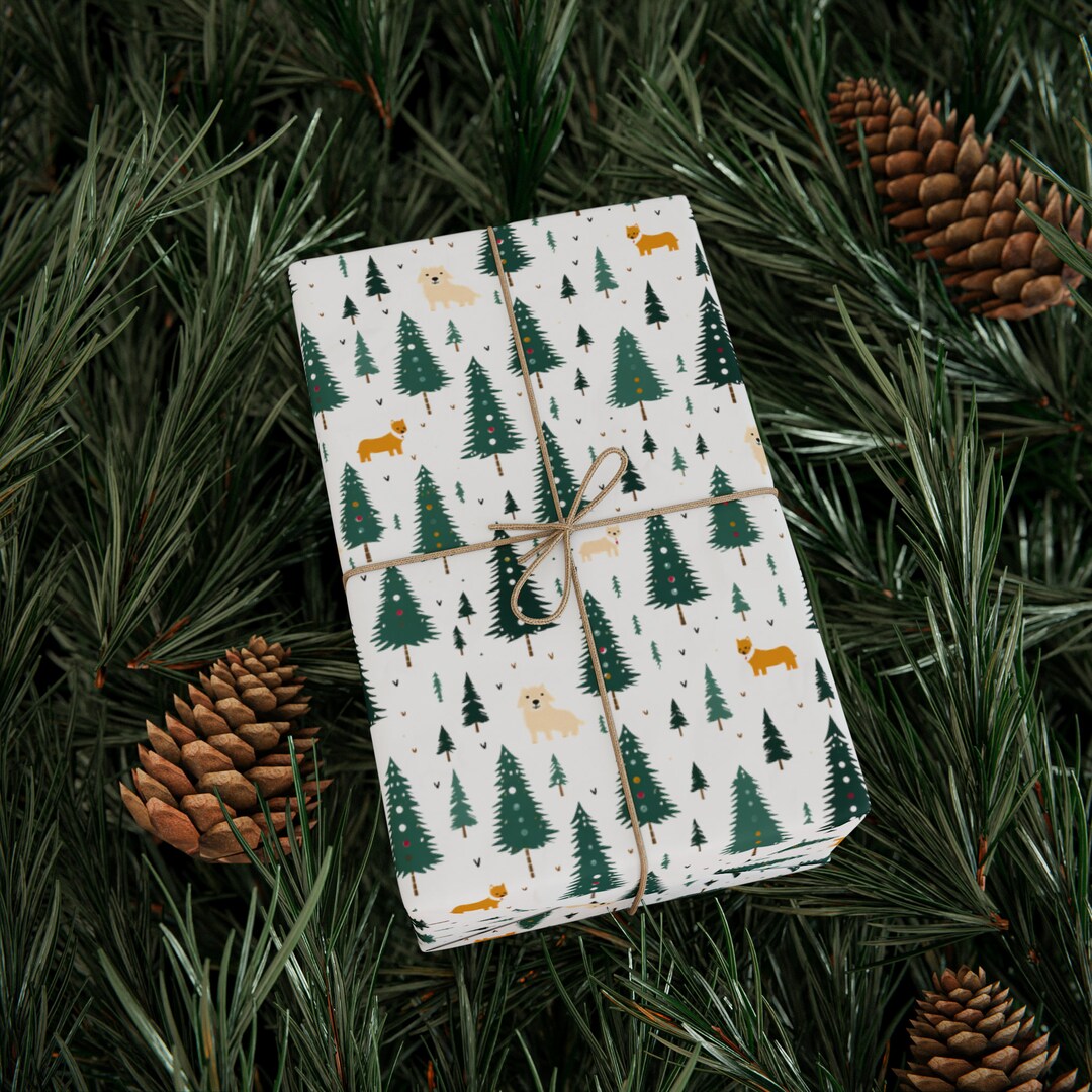 Christmas Wrapping Paper, Dog Lover Gift, Holiday Wrapping Paper