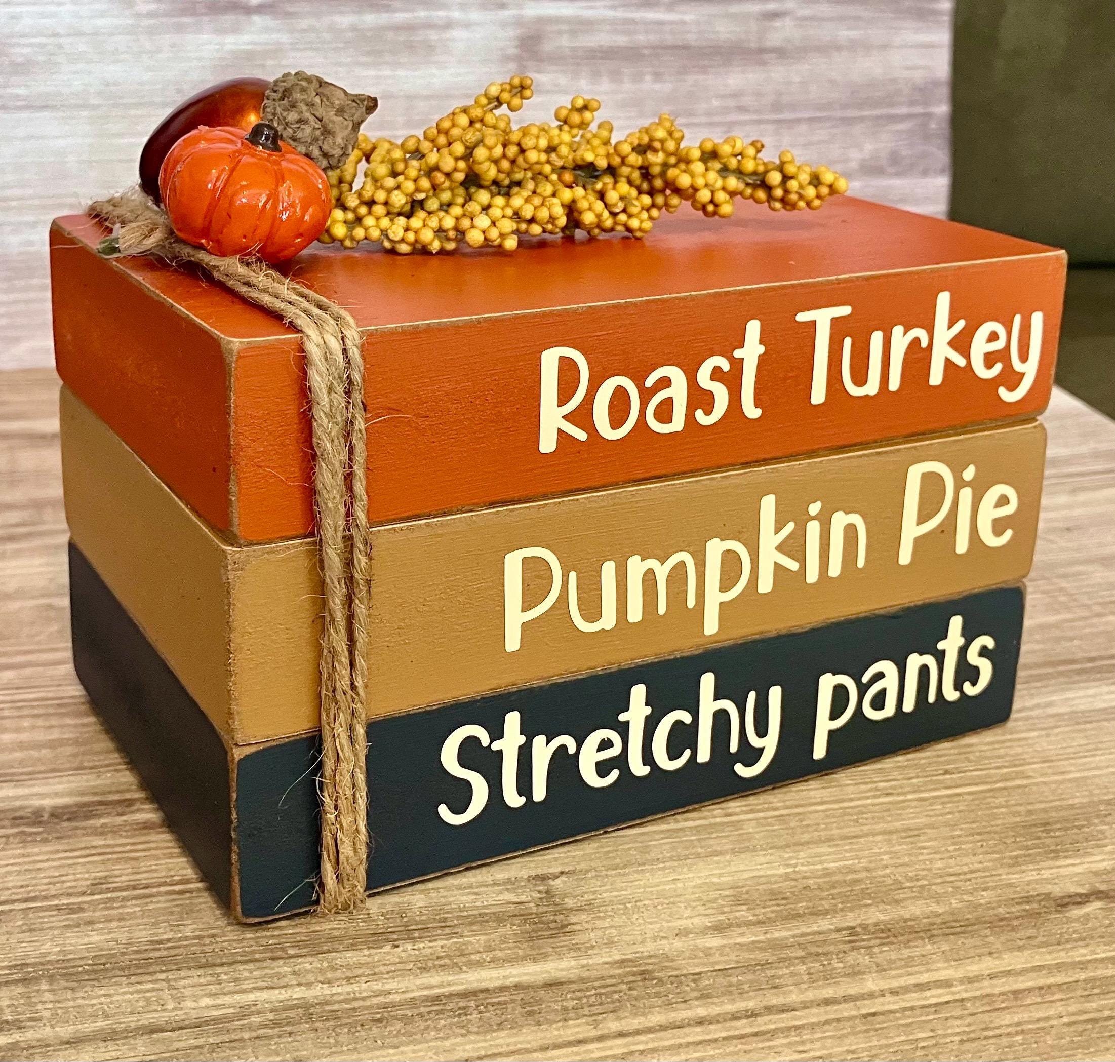 Fall Wood Book Stack: Thanksgiving Tiered Tray Decor - Etsy