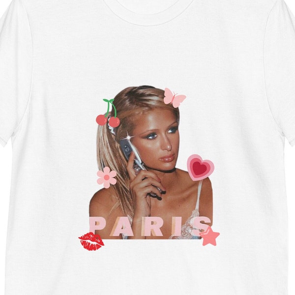 Paris Hilton Y2K Shirt, Y2K Graphic Tee, Y2K Trendy Tee, Y2K Baby Tee, Trendy Y2k, 2000s Logo, Funny Y2K Tee