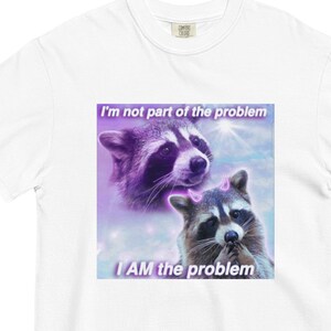 I Am The Problem Shirt, Funny Meme Shirt, Raccoon Meme Shirt, Y2K Shirt, Funny Y2K Shirt, Funny Shirt Gift, Humor, Y2K Aesthetic, Y2K Tee