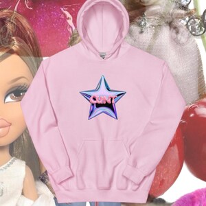 Cunt Star Hoodie, Y2K Hoodie, Y2K Clothing, Y2K Streetwear, Chrome Graphic Hoodie, Y2K Graphic Hoodie, statement hoodie, funny slogan shirt