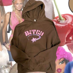 Brown Y2k Hoodie - Etsy