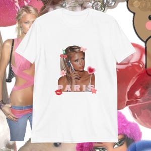 Paris Hilton Y2K Shirt, Y2K Graphic Tee, Trendy 2000s Aesthetic Shirt, Retro Paris Tee, Pop Culture Graphic T-Shirt