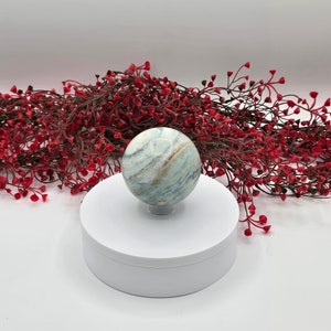 Caribbean Calcite Sphere, Caribbean Calcite crystal 734 g