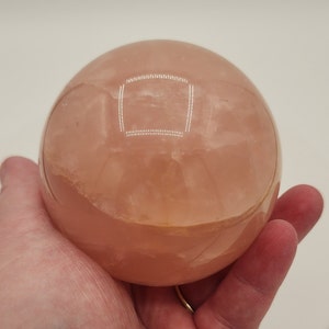 Rose Quartz Crystal sphere, Rose Quartz sphere, Rose Quartz 557g
