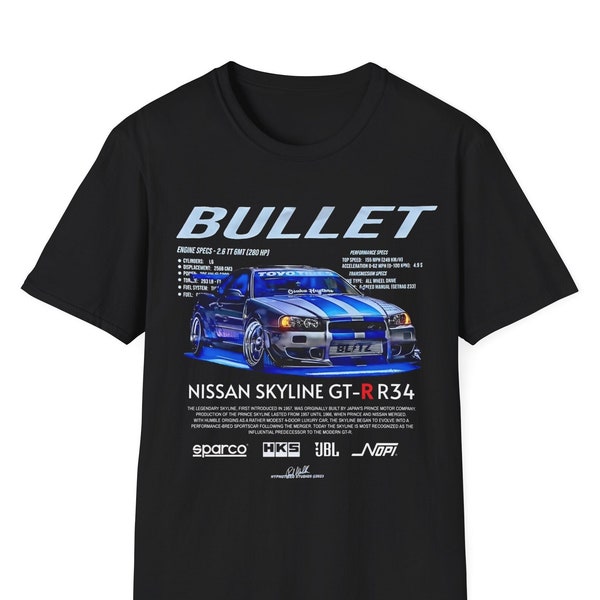 Unisex T-Shirt, Skyline GT-R34 shirt