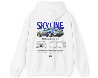 Skyline GT R34 Unisex Heavy Blend™ Hooded Sweatshirt