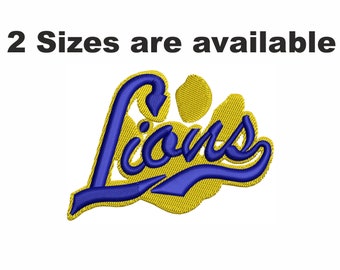 Lions Embroidery design | Lions dst file | Lions jef file | Lions pes file | Lions Vp3 file | Lions hus file | Lions Vip file | sew file