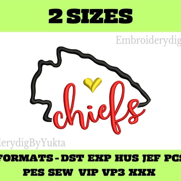 Chiefs kansas city Embroidery design,Chiefs kansas city Embroidery Patterns,Chiefs kansas city Embroidery File, Pes file,dst file,Jef file.