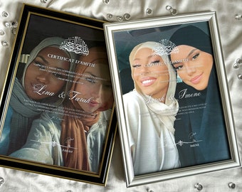 Certificat d'amitié religieux avec photo en fond à imprimer