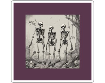 Skeletten die sticker hangen