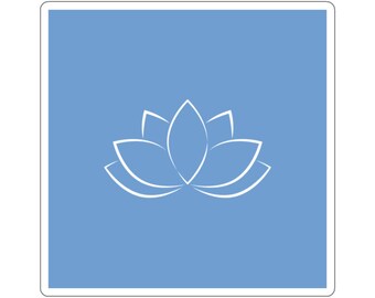 Lichtblauwe Lotussticker