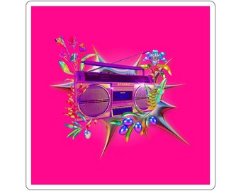 Trippy Boombox-sticker