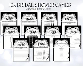 Till Death Do Us Party EVJF jeux Bundle imprimable Bride or Die noir nuptiale Party Hens gothique week-end à boire Questions