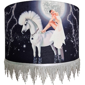Celestial Goddess Beaded Lampshade – Statement Eclectic Luxe Lighting – Handmade in Australia, Ships to USA