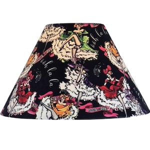 Ooh La La Black Coolie Abat-jour, abat-jour fait main, éclairage unique, décoration française, nuances de lumière éclectiques