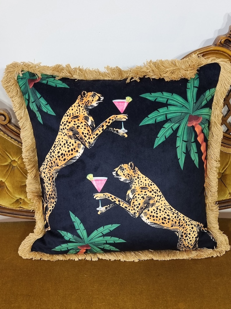 Cocktail Leopards Cushion