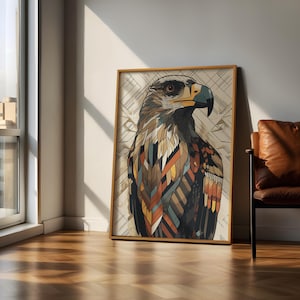 Bauhaus Bald Eagle Art Print, Abstract Downloadable Art, Eagle Print, American Eagle Wall Decor, Eagle Wall Art, American Bald Eagle Poster