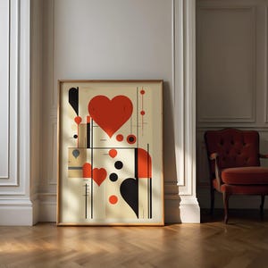 Stampa murale di carte da gioco retrò, stampabile in digitale, stampa di carte da gioco retrò, decorazione da sala da poker in stile Bauhaus Boho, stampa murale di casinò, poster estetico di carte da gioco