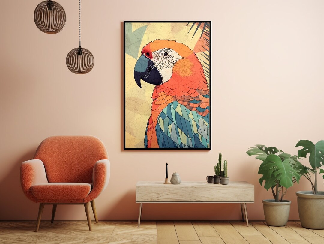 Scarlet Macaw Wall Art Digital Printable Scarlet Red Macaw - Etsy