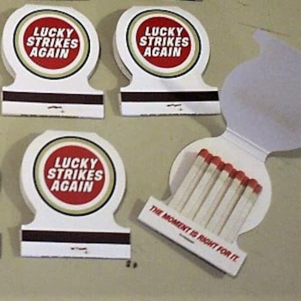 Vintage Lucky Strike Cigarettes Matchbooks Get 4