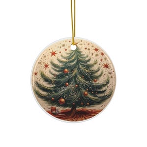 Ceramic Ornament - Vintage Christmas Ornament - Xmas Tree Ornament - Festive Home Decor - Holiday Gift Idea