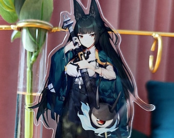 Hoshimi Miyabi Acrylic Standee and Prop Set with Keychain Charm Zenless Zone Zero ZZZ Hoyoverse Fan art Waifu Artwork Fan Made Merch