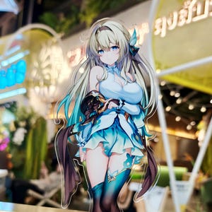 Firefly 25cm großer Acryl-Aufsteller Honkai: Star-Rail-Fanart Waifu Artwork Fan Made Merch
