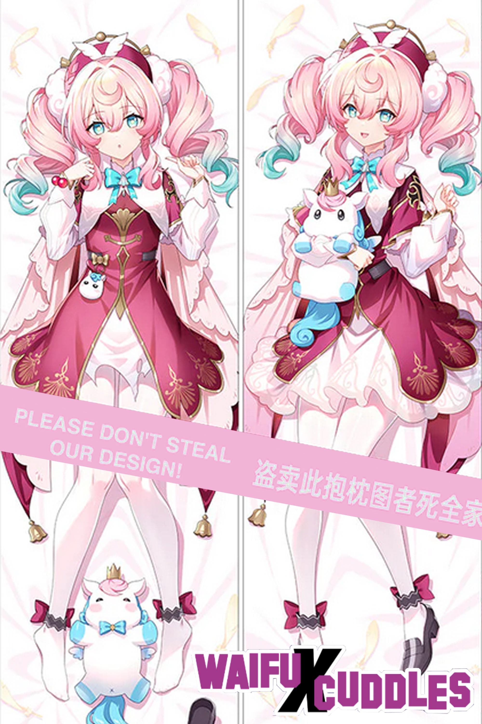 Hyacine Dakimakura Honkai Star Rail Fan Made HSR Waifu Merch 2 Way Tricot Pillow Keychain Charm
