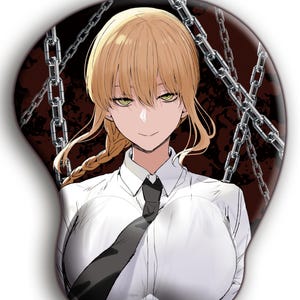 Tappetino per mouse 3D Waifus Man Forestry Equipment Fan made Merch Supporto per polso Oppai