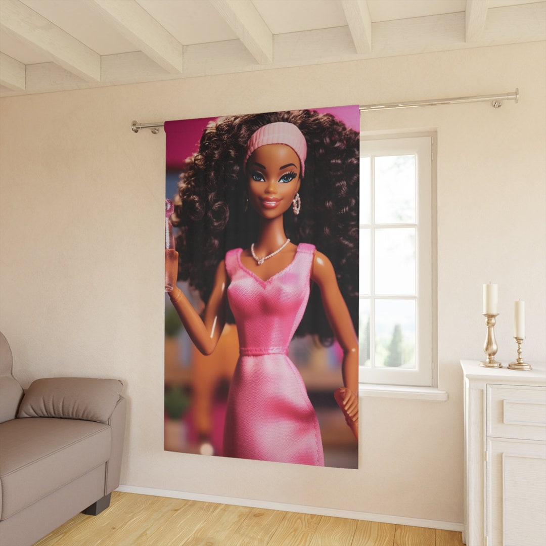 Pink Barbie Window Curtains (1 Piece) - Etsy