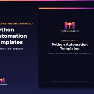 Python Automation Scripts | 15 Copy-Paste Templates: Web Scraper, Email, PDF, CSV, File Organizer | Beginner Coding PDF Download