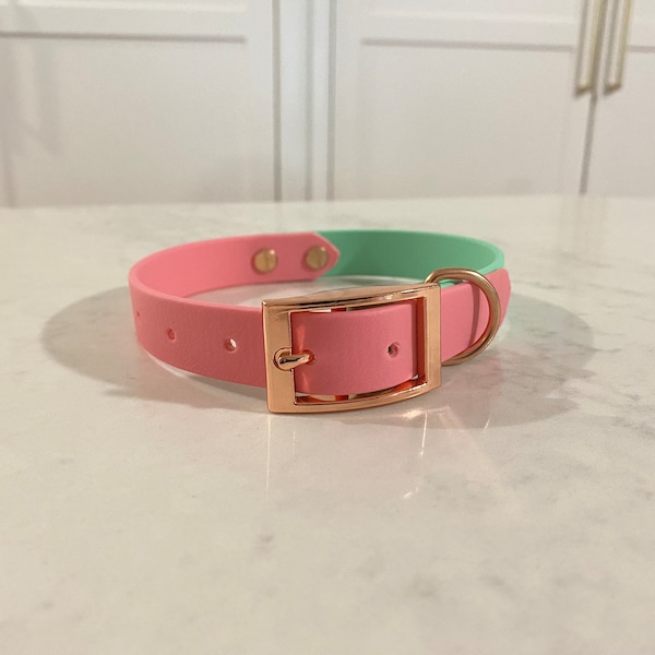 Two Tone Biothane Dog Collars Handmade