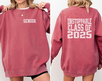 Senior Year Sweatshirt Senior Class Apparel Grade 12 Graduation Sweatshirt Class of 2025 Sweater High School Senior Shirt Graduation Year