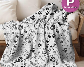 Personalized Funny Dog Blanket Custom Pet Throw Humorous Puppy Throw Blanket For Dog Lover Pet Owner Gift Funny Cartoon Dog Throw Pet Parent